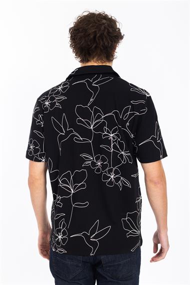 Nxt Erkek Desenli K.Kol Gömlek 25y Kso SİYAH