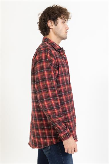 Oduncu Ekose Gömlek 2180 2 Kırmızı