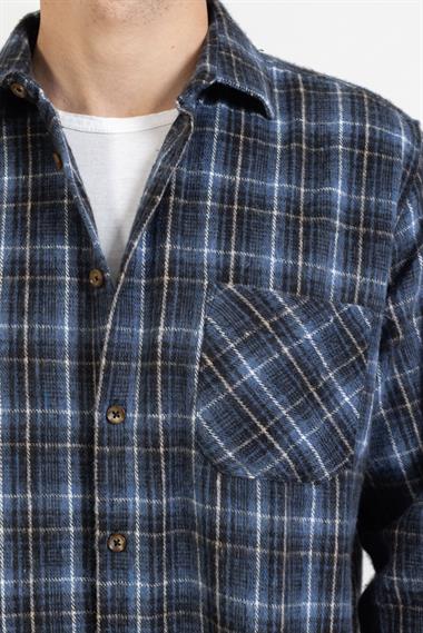 Oduncu Ekose Gömlek 2180 5/İndigo