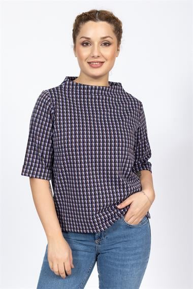 Opus Kadın O Yaka K.Kol Sweat 24k Ptk Mavi Kahve