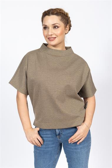 Opus Kadın O Yaka K.Kol Sweat 24k Ptk KAHVE