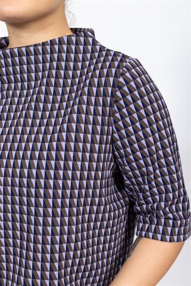 Opus Kadın O Yaka K.Kol Sweat 24k Ptk Mavi Kahve