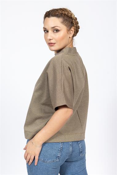 Opus Kadın O Yaka K.Kol Sweat 24k Ptk KAHVE