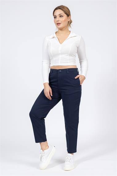 Reserved Gabardin Kanvas Pantolon 24y kso LACİVERT