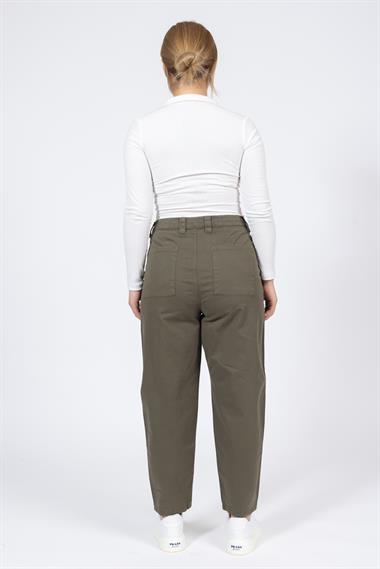 Reserved Gabardin Kanvas Pantolon 24y kso YEŞİL