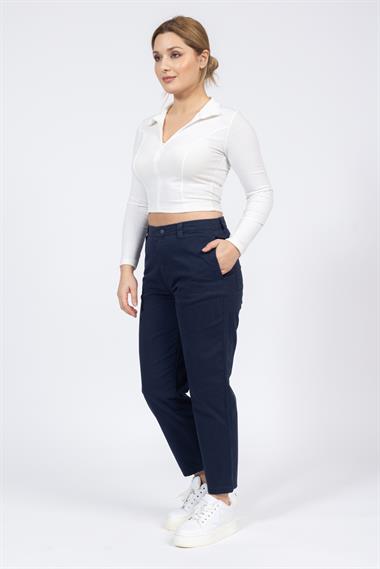 Reserved Gabardin Kanvas Pantolon 24y kso LACİVERT