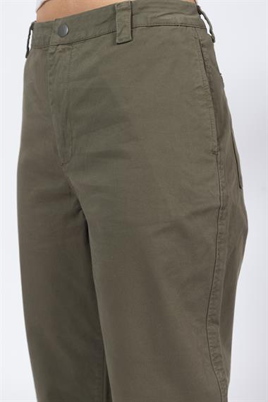Reserved Gabardin Kanvas Pantolon 24y kso YEŞİL