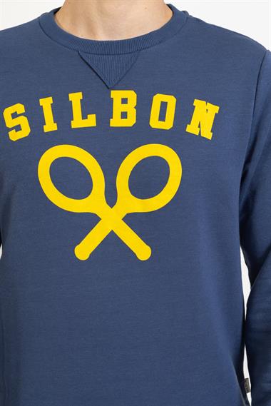 Sılbon Unisex O Yaka Baskılı U.Kol Sweat 23y Kso LACİVERT