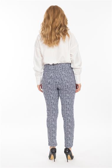 Thom Kadın Hose Desenli 5 Cep Kanvas Pantolon 25y Ymz LACİVERT