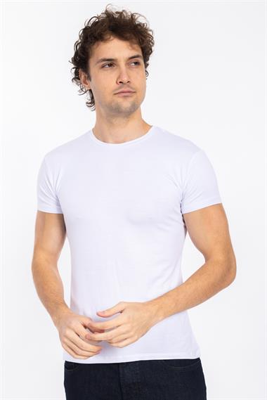TSHIRT V&S 25K BAMBU O YAKA ERKEK (M&C) Beyaz