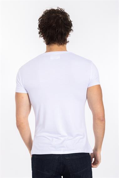 TSHIRT V&S 25K BAMBU O YAKA ERKEK (M&C) Beyaz