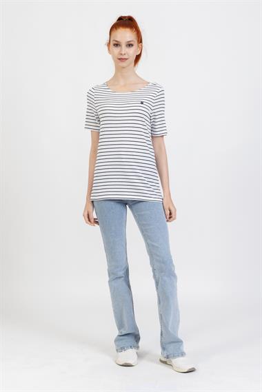 Mpl V Yaka Tshirt  22y o M&G SİYAH ÇİZGİLİ