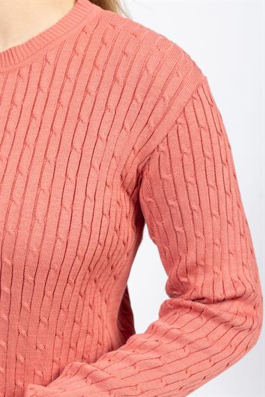 Vs Kadın 0 Yaka Saç Örgü U.Kol Kazak Trk SOMON