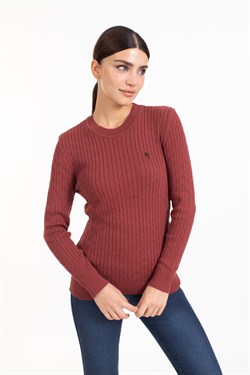 Vs Kadın 0 Yaka Saç Örgü U.Kol Bluz 21 109 TABA