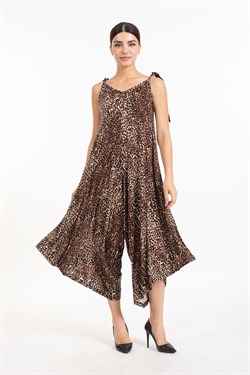 Vs Bayan Askılı Viskon Tulum LEOPAR
