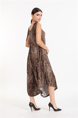 Vs Bayan Askılı Viskon Tulum LEOPAR