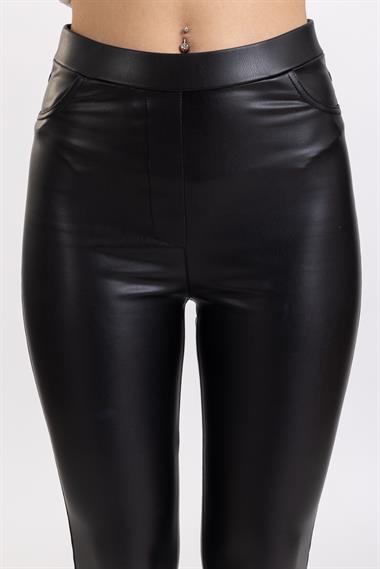 Vs Bayan Deri Tayt 21k 018 SİYAH