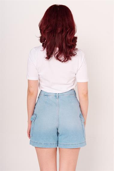 Vs Bayan Kargo Cepli Kısa Kot Şort 25y Kso BLUE