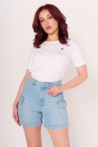Vs Bayan Kargo Cepli Kısa Kot Şort 25y Kso BLUE