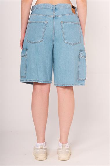 Vs Kadın Kargo Cepli Uzun Kot Şort 25y Kso DENİM