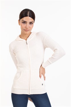 Vs Kadın Tam Fer.Kapş Pop Saç Örgü Hırka 21 113 EKRU