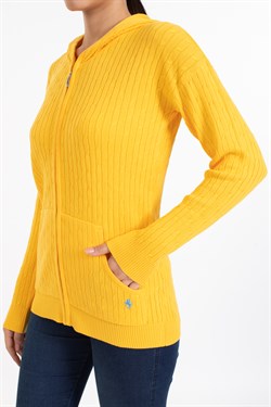 Vs Kadın Tam Fer.Kapş Pop Saç Örgü Hırka 21 113 SARI