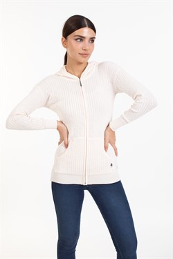 Vs Kadın Tam Fer.Kapş Pop Saç Örgü Hırka 21 113 EKRU