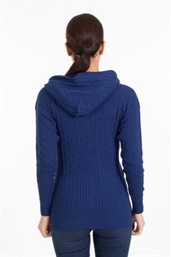 Vs Kadın Tam Fer.Kapş Pop Saç Örgü Hırka 21 113 LACİVERT