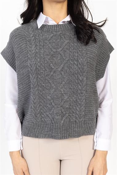 Vs Bayan Triko Kolsuz Kazak 22 503 Emy 23k ANTRASİT