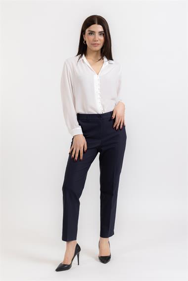 Vs Kadın Yandan Cepli Kumaş Pantolon 22y-027 LACİVERT