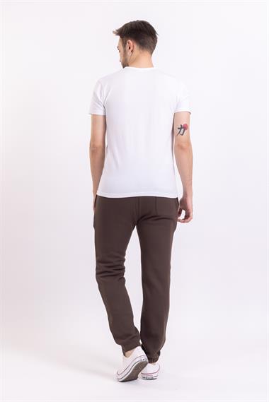 Vs Erkek 3 İplik Altı Lastikli Eşofman 21k-017 KAHVE