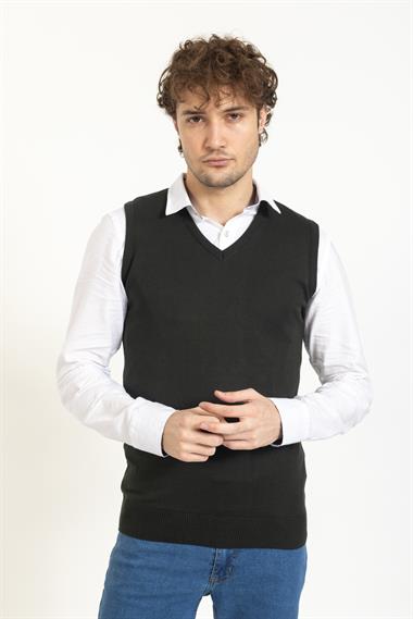 Vs Erkek V Yaka Süveter 22 15 Trk 23k HAKİ YEŞİL