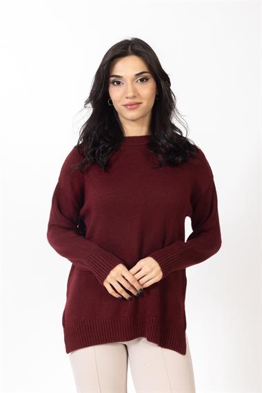 Vs Kadın O Yaka Triko Kazak 20 433 Emy 23k BORDO