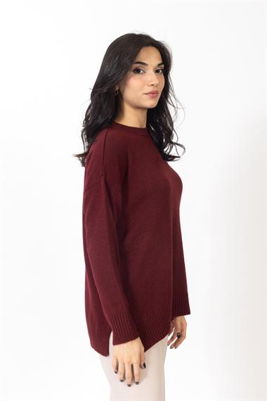 Vs Kadın O Yaka Triko Kazak 20 433 Emy 23k BORDO