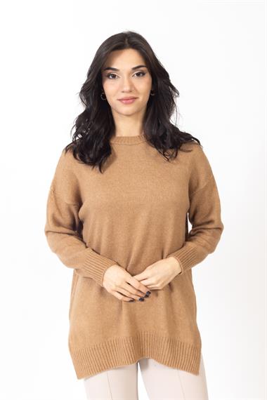 Vs Kadın O Yaka Triko Kazak 20 433 Emy 23k CAMEL