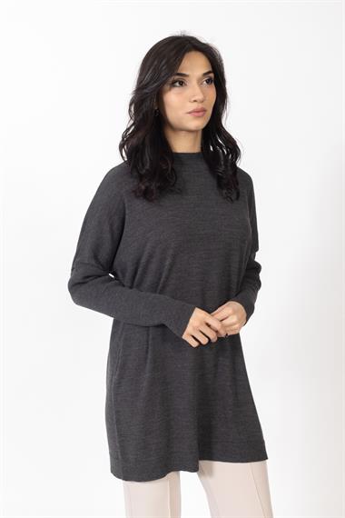 Vs Kadın Yarım Balıkçı Triko Tunik 23 639 Emy 23k ANTRASİT