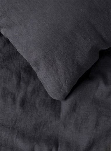 Vs Müslin Çift Kişilik Nevresim 200 220 2 Yastık Kılıfı  50 70 ANTRASİT