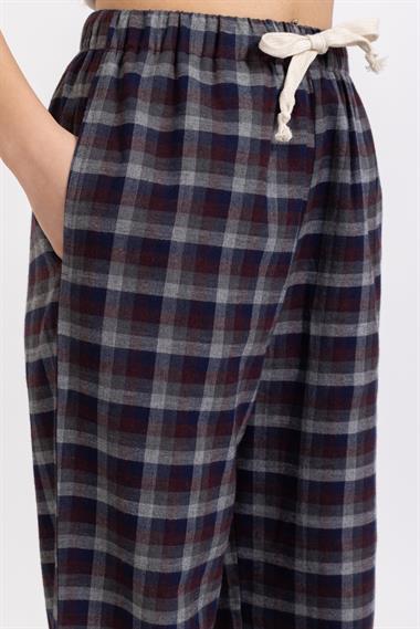 Vs Unısex Cepli Bagcıklı Dokuma Tek Alt Pijama 21k-003 GRİ/EKOSE