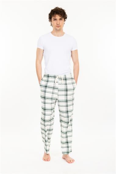 Vs Unısex Cepli Bagcıklı Dokuma Tek Alt Pijama 21k-003 YEŞİL/EKOSE