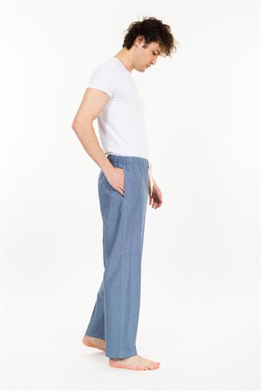 Vs Unısex Cepli Bagcıklı Dokuma Tek Alt Pijama 21k-003 A.MAVİ