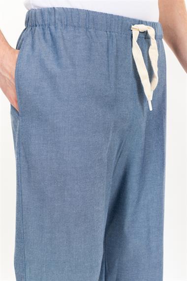 Vs Unısex Cepli Bagcıklı Dokuma Tek Alt Pijama 21k-003 A.MAVİ