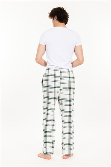 Vs Unısex Cepli Bagcıklı Dokuma Tek Alt Pijama 21k-003 YEŞİL/EKOSE