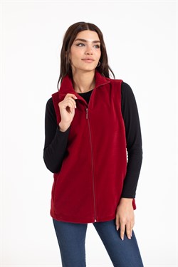 Vs Unısex Fer. Cepli Polar Yelek BORDO