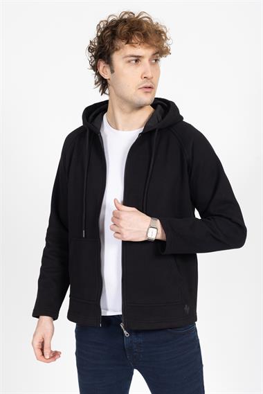 Vs Unisex Reglan Tam Fermuarlı Sweat 23k 041 SİYAH