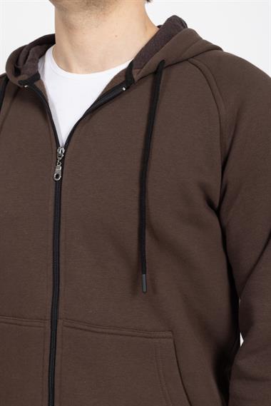 Vs Unisex Reglan Tam Fermuarlı Sweat 23k 041 KAHVE