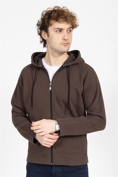 Vs Unisex Reglan Tam Fermuarlı Sweat 23k 041 KAHVE