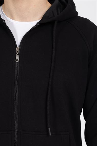 Vs Unisex Reglan Tam Fermuarlı Sweat 23k 041 SİYAH
