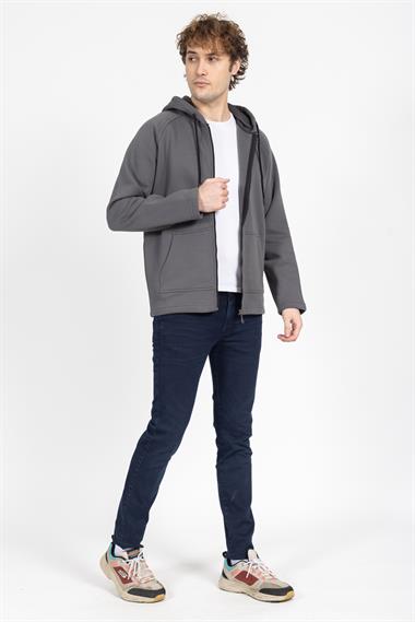 Vs Unisex Reglan Tam Fermuarlı Sweat 23k 041 FÜME