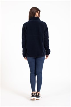 Vs Unisex Tam Fermuarlı Cepli Polar Mont LACİVERT