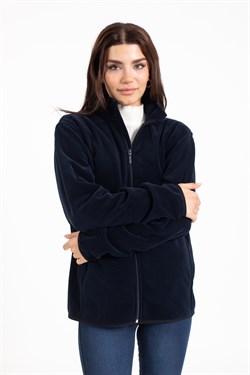 Vs Unisex Tam Fermuarlı Cepli Polar Mont LACİVERT